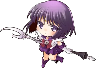 😍 Sailor Saturn Sailor Moon Anime, Manga, Chibi, Sailor Moon, Sailor Saturn whatsapp sticker