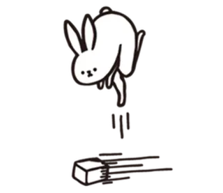 🐇 Fuck lapin, animal, dessin animé, blanc, lapin telegram sticker