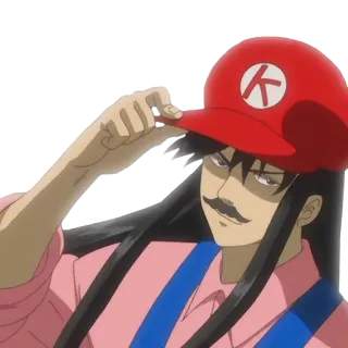 👲 anime, bigode, cosplay, paródia whatsapp sticker