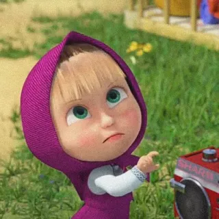 🍔 Masha Masha and the Bear desenho animado, menina, animação, travesso/a, criança telegram sticker