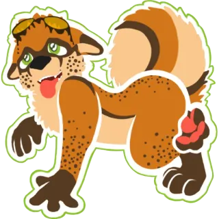 😚 Furry, Anthropomorph, Tier, Hund, Cartoon, Charakter telegram sticker