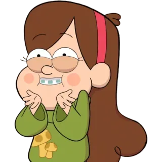 😆 Mabel Pines Gravity Falls cartoon, Mabel Pines, Gravity Falls, animated character, Disney telegram sticker