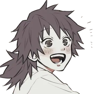 😃 anime, hoạt hình, nhân vật, cười, chân dung, vui vẻ telegram sticker