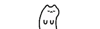 👎 cat, white, black, sticker, animal whatsapp sticker