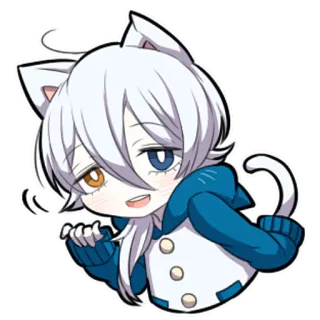 Белый котёнок ч.2 @nyasticks telegram stickers