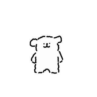 💬 dễ thương, động vật, hoạt hình, trắng, tối giản, đơn giản telegram sticker