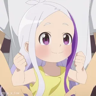 💪 动漫, 女孩, 孩子, 微笑, 可爱 telegram sticker