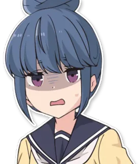 🤢 anime, garota, chateada, desenho animado, personagem, uniforme escolar telegram sticker