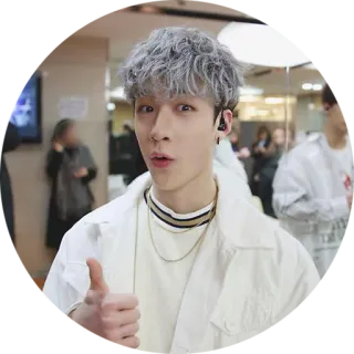 👍 person, man, thumbs up, kpop, singer, portrait telegram sticker