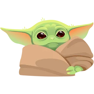 😊 Baby Yoda Малыш Йода, Мандалорец, Звездные войны, мультфильм, милый, зеленый, персонаж telegram sticker