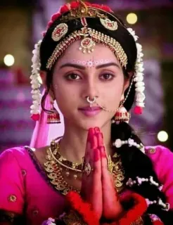 🙏 woman, portrait, jewelry, indian, traditional, culture, beautiful telegram sticker