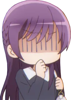 😨 Anime, Chibi, Cartone animato, Ragazza, Illustrazione, Disegno telegram sticker
