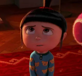 😞 Agnes Despicable Me cartoon, character, agnes, despicable me, girl telegram sticker