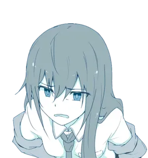 😧 Аниме, Девушка, Манга, Милый, Выражение, Портрет telegram sticker