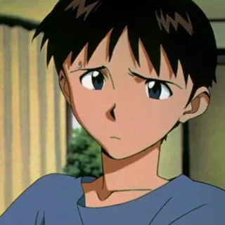 🥺 Shinji Ikari Neon Genesis Evangelion アニメ, シンジ, エヴァンゲリオン, キャラクター, マンガ telegram sticker