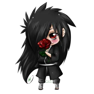 🌹 Madara Uchiha Naruto anime, uchiha, rose, cute, madara, manga telegram sticker