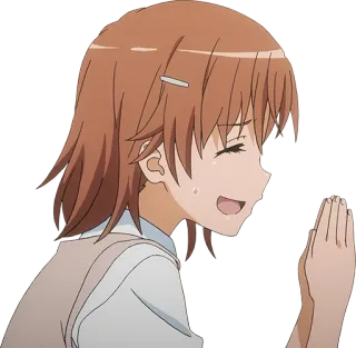 😅 Misaka Mikoto A Certain Magical Index อนิเมะ, ตัวละคร, นักเรียนหญิง, สาวอนิเมะ telegram sticker