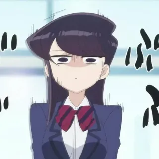 💈 Komi Shouko Komi Can't Communicate Аниме, Школьная форма, Смущенный/ая, Милый/ая, Коми не может общаться, Коми Шоко, Манга telegram sticker