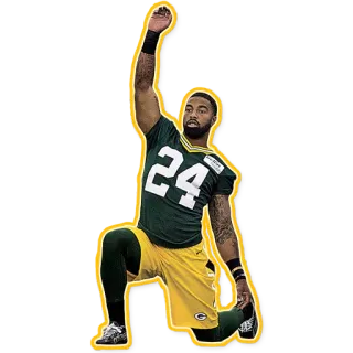 🖕 sepak bola, pemain, olahraga, atlet, Green Bay Packers, NFL telegram sticker
