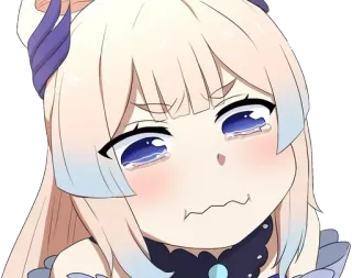 🥺 Sangonomiya Kokomi Genshin Impact anime, Kokomi, Genshin Impact, llorando, triste telegram sticker