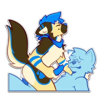 💦 you Furry, Anthro, Desenho animado, Animal, Personagens, Ilustração telegram sticker