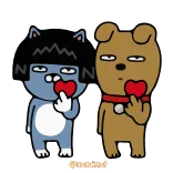 ✨ Cartoon, Tier, Hund, Katze, Stinkefinger, Beleidigung whatsapp sticker