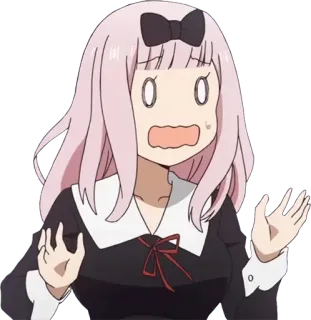 😱 Chika Fujiwara Kaguya-sama: Love Is War アニメ, ちび, チカ, かわいい, マンガ, 女の子 whatsapp sticker