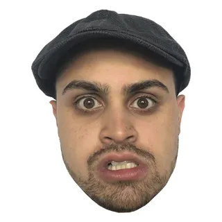 😠 Mann, Gesicht, Kopf, Ausdruck, geschockt, männlich, Porträt whatsapp sticker