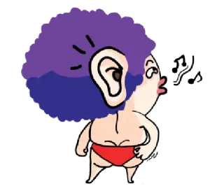 🏴 卡通, 角色, 插画, 内衣, 紫色头发 telegram sticker