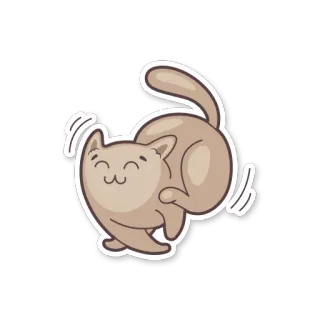 😺 gatto, animale, carino, adesivo, cartone animato, giocoso telegram sticker