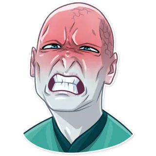 😡 Voldemort Harry Potter angry, magic, wizard, evil, villain telegram sticker