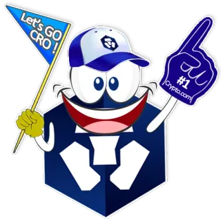🎉 Let's GO CRO! criptomoeda, crypto.com, CRO, moeda digital, finanças, investimento telegram sticker