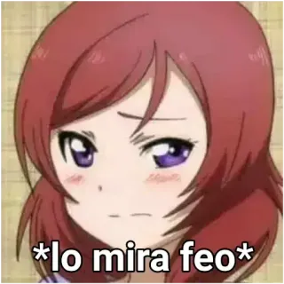 🤢 *lo mira feo* anime, girl, stare, annoyed telegram sticker