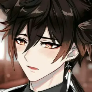 😳 Zhongli Genshin Impact Anime, Genshin Impact, Zhongli, Personnage, Jeu vidéo whatsapp sticker