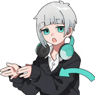 🤷‍♂ Anime, Mangá, Personagem, Fones de ouvido telegram sticker