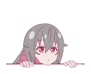 ❤️ Cô gái anime, Nhìn trộm, Dễ thương, Kawaii, Anime telegram sticker