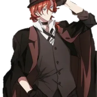 😗 Chuya Nakahara Bungo Stray Dogs Anime, Chuya Nakahara, Bungo Stray Dogs, Personnage, Homme telegram sticker