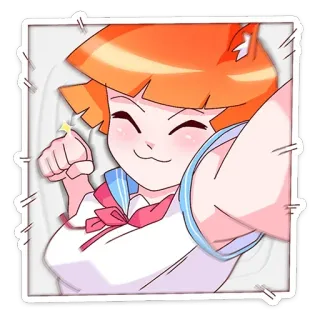 ☺️ chica anime, dibujos animados, sonriendo, lindo, kawaii telegram sticker