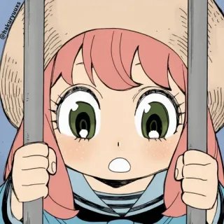 😧 Anya Forger Spy × Family Anime, Mangá, Anya Forger, Spy x Family, fofo, criança, garota anime telegram sticker