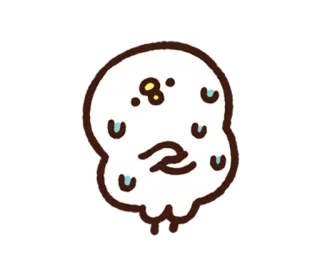 😰 lindo, dibujos animados, blob, kawaii telegram sticker