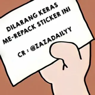 ✍ DILARANG KERAS ME-REPACK STICKER INI
CR : @ZAZADAILYY telegram sticker