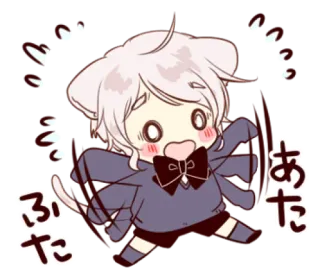 🍭 あたた anime, cute, shocked, surprise, manga, kawaii whatsapp sticker