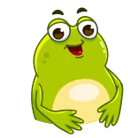 😂 rã, animal, fofo, desenho animado, anfíbio, verde telegram sticker