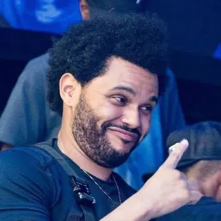 😊 The Weeknd singer, pointing, artist, music, the weeknd telegram sticker
