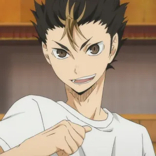 🏐 Yu Nishinoya Haikyuu!! anime, Haikyuu!!, volleyball, Yu Nishinoya, sports anime, character telegram sticker