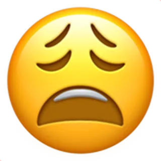 😩 슬픈, 이모티콘, 화난, 우는 telegram sticker