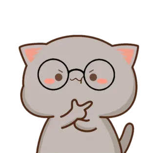 🤔 Katze, Aufkleber, Stinkefinger, beleidigend, Brille, unhöflich telegram sticker
