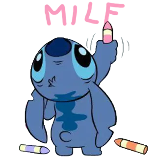 🐨 Stitch MILF stitch, disney, cartoon, offensive, humor telegram sticker