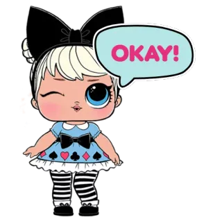 😉 OKAY! doll, lol doll, okay, wink telegram sticker