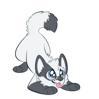 🎾 犬, 子犬, 動物, かわいい, アニメ telegram sticker